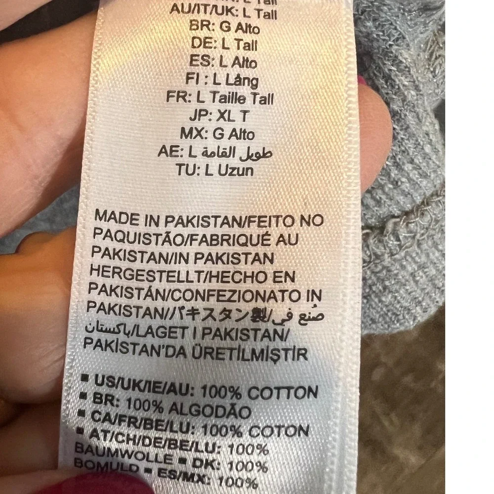 Amazon Essentials Womens Gray Ribbed Knit Pullover Hoodie Raglan Sleeve - Picture 6 of 7